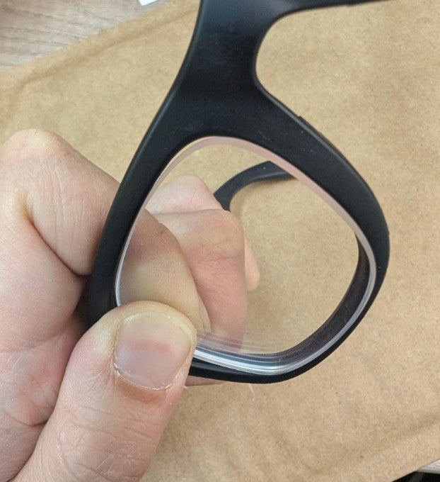 Step 3. Insert Lens – Start by fitting the side with the interliner first