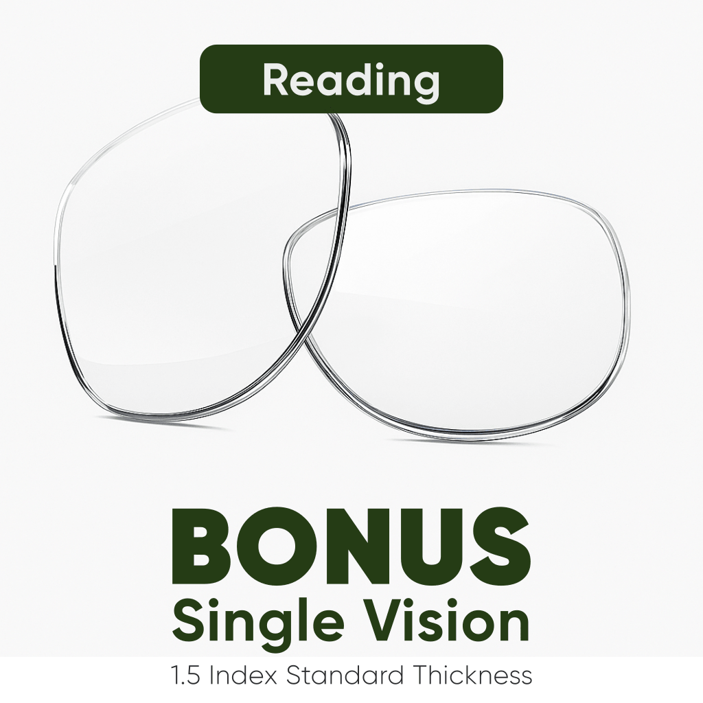 Prescription Single Vision Lens Replacement for Glasses and Sunglasses Image - Reading & Computer